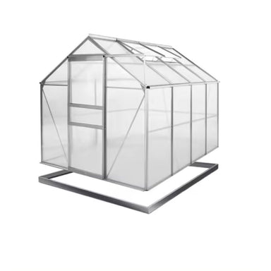 As an expert in the greenhouse industry, I can confidently state that our Aluminum Greenhouse with Steel Base is the perfect solution for all your gardening needs.